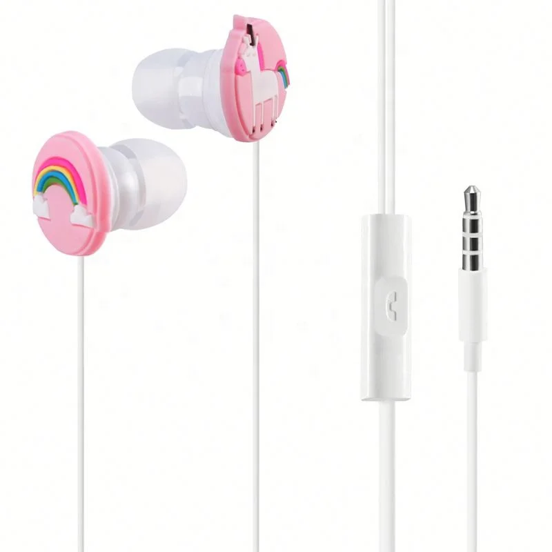 
Shenzhen pvc In-ear earphones, mini high quality music microphone cartoon earphone oem 