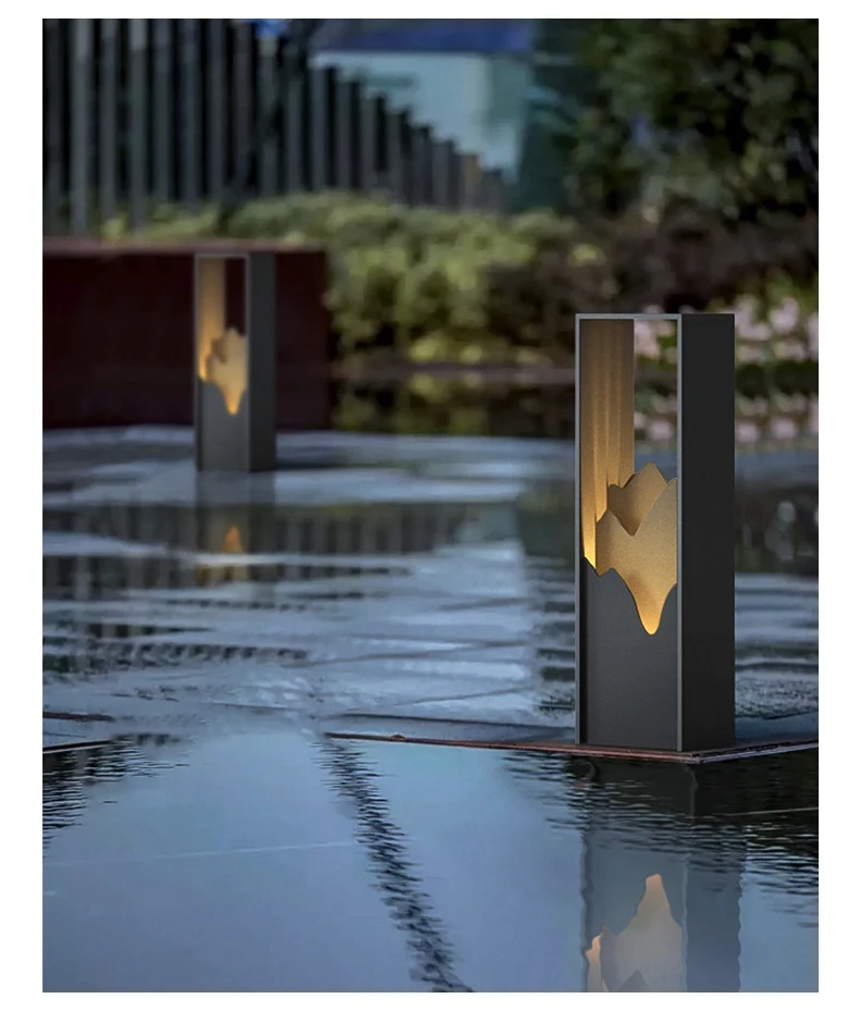 Outdoor IP65 Waterproof Led Bollard For Hotel Aluminium Modern Style COB Led Garden Light 10W Pathway Bollard Solar Lawn Lamp