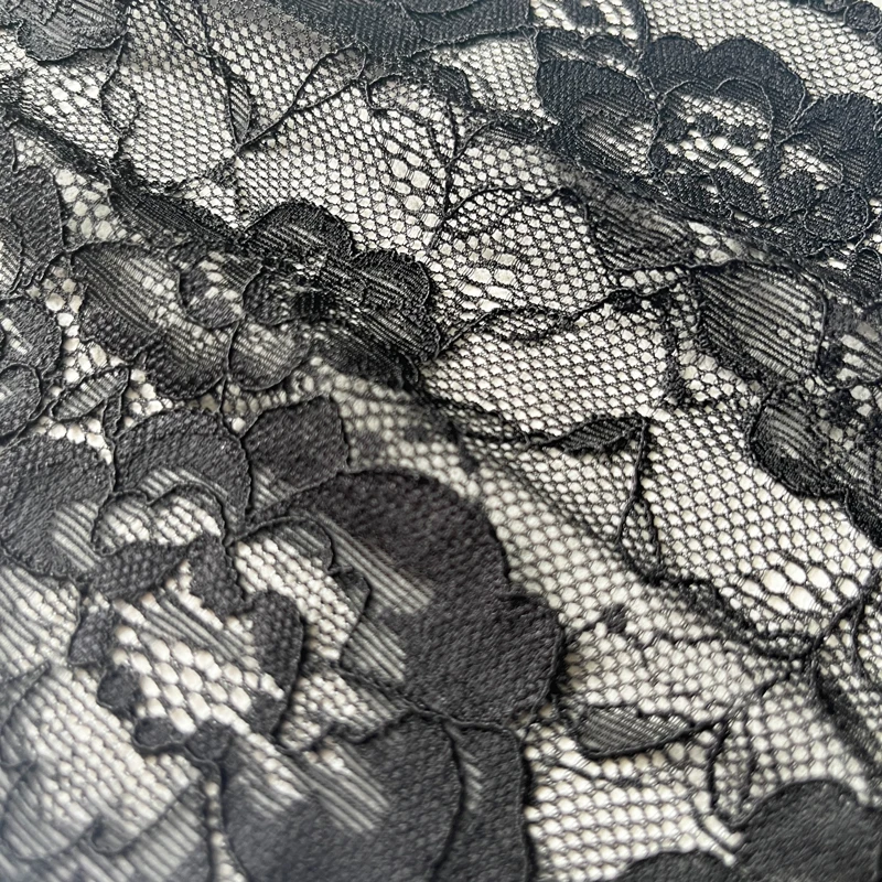 Wholesale White Spandex Trimming Fabric Embroidered Elastic Border Lace Trim Underwear Dresses Clothing