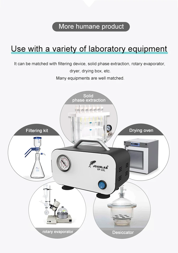 Joan Lab VP-10L Vacuum Diaphragm Pump 10L/min 0.075Mpa Souce Factory On Sell