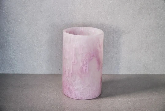  Handmade Resin Vase for home decoration vase with marble texture and aqua swirl