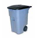 200 Liter Wheely Bin Garbage Waste Bin Manufacturer Price Bulk Round Sustainable Wholesale Plastic Trash Cans Rolling Cover Type