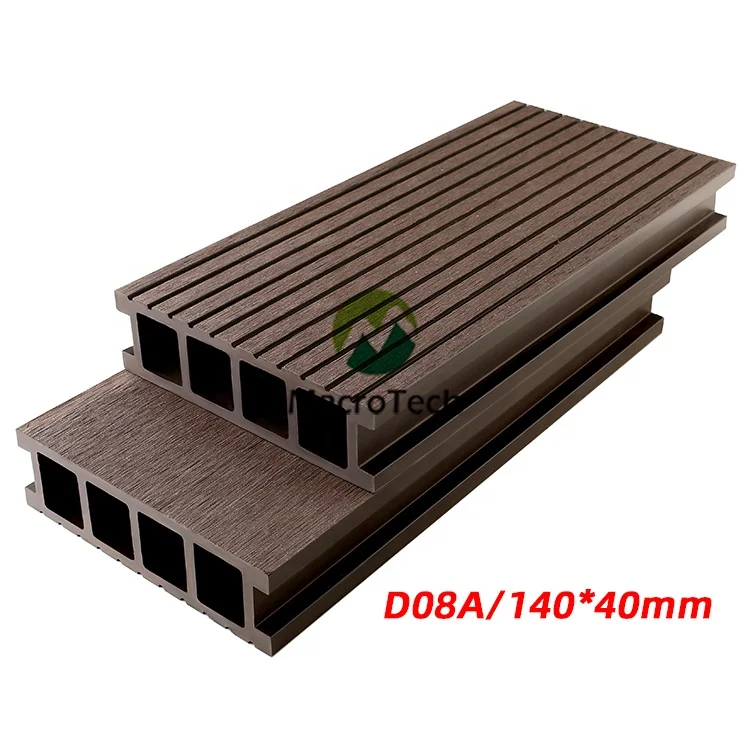 Most popular wpc product in asia surface 140*40mm wooden deck boards timber flooring
