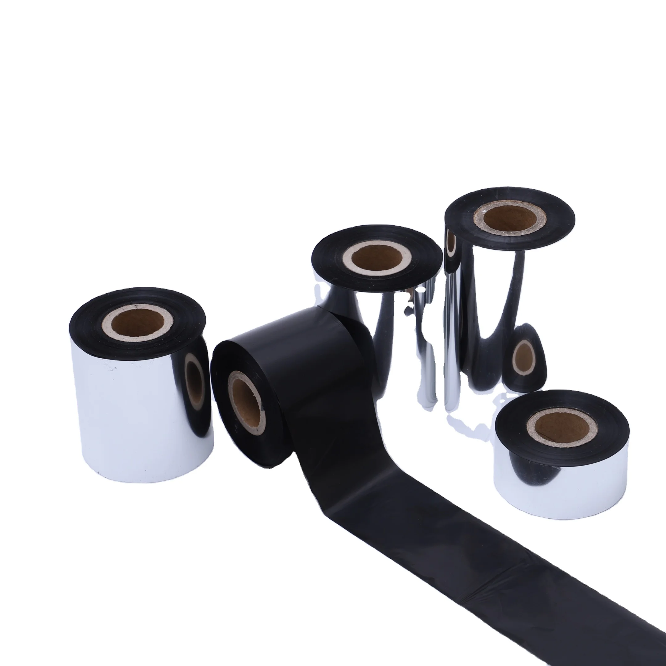 AEBO Factory 60mm*300m Premium Wax Barcode TTR Thermal Transfer Ribbon Custom Sticker RFID Label Printer Black for CITIZEN