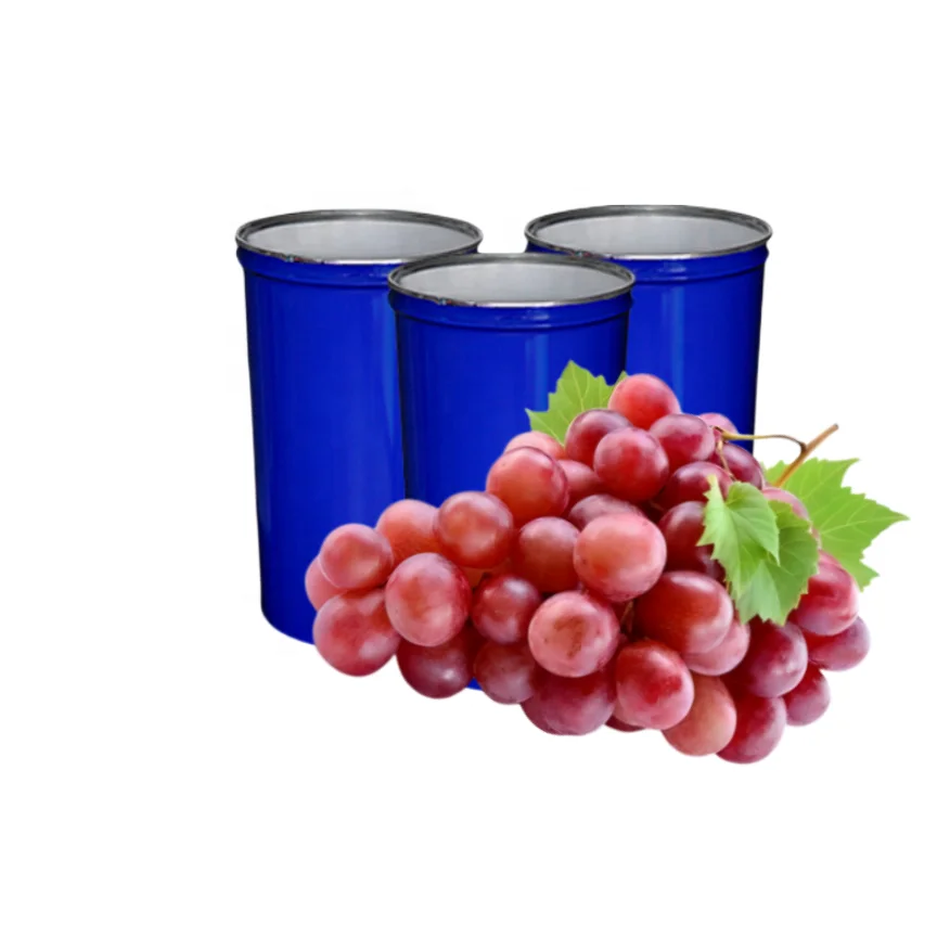 Brix 65 TA 2.2 aseptic bag drum 200kg Pure Natural Beverage drink raw material fruit Puree pulp red grape juice concentrate