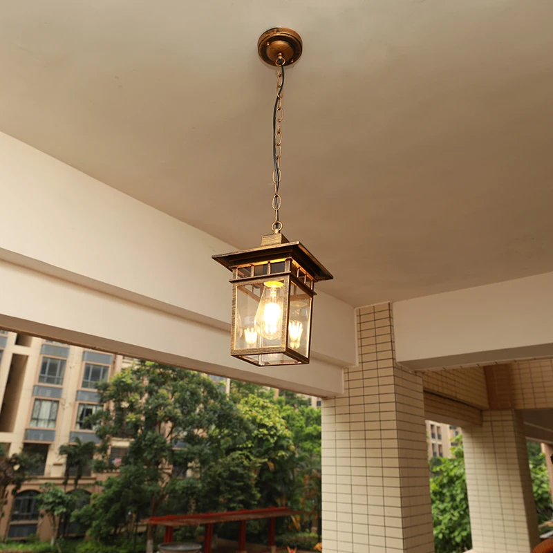 
Home Modern Indoor Outdoor Lantern Decorated Hanging Kitchen Hall Hotel Lampara LED Pendant Light 
