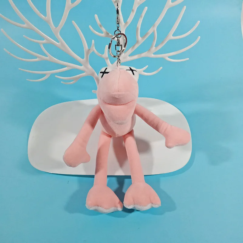 Plush Doll Frog Bell Keychain Cartoon Cute Fun Trend Pendant for Unisex Accessories Birthday Gift Exquisite New