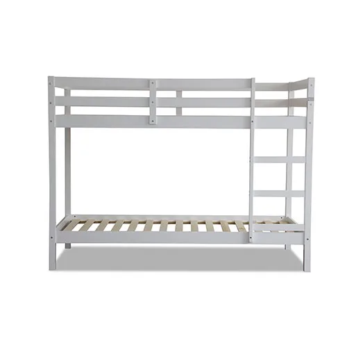 ATLAS Solid Pine Wood Bunk Bed UV Painted Finish Low Price BS Safety EN747 Certified Metal Beds Mail Order Packaging