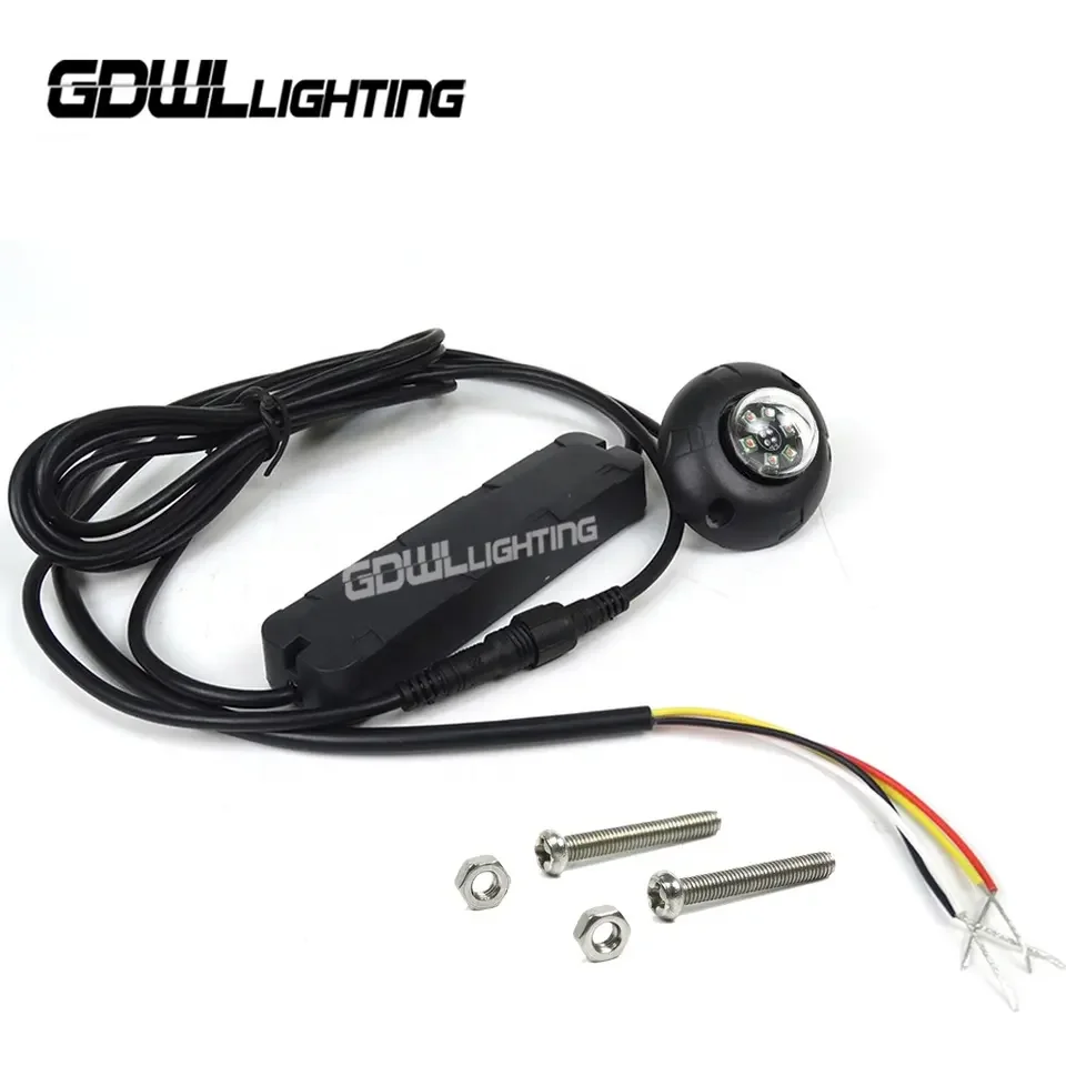 Hot Sales Emergency Vehicles Led Hideaway 6Led Round surface Mount Strobe Warning Light led Hide Away Warning Strobe Light kit