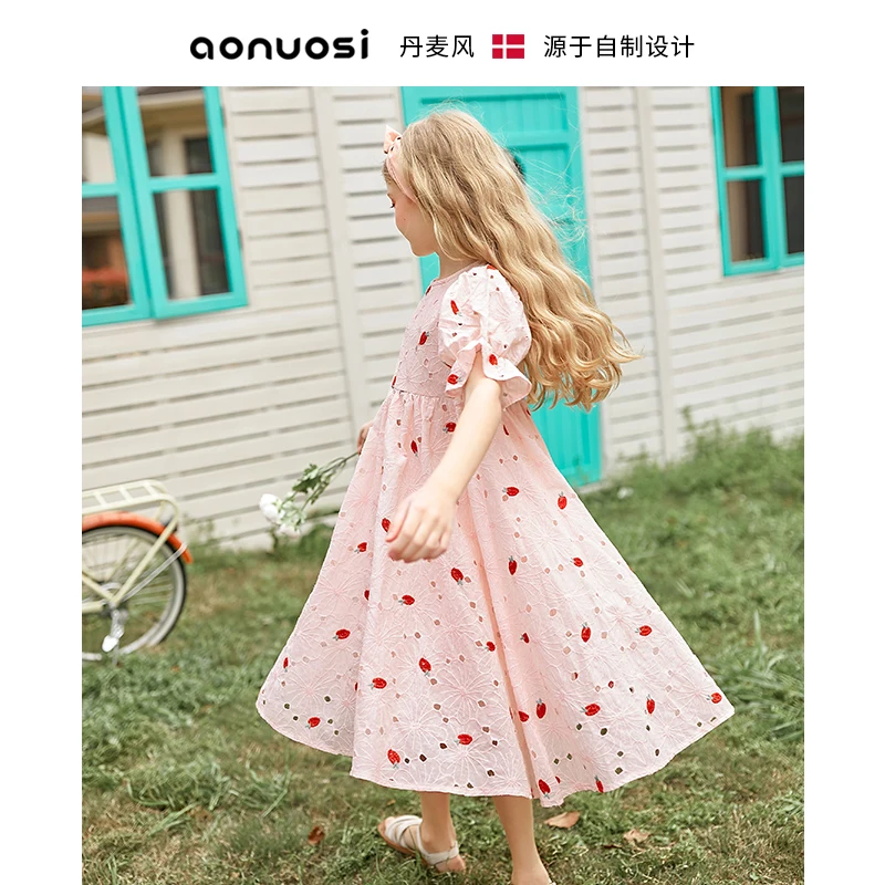 Summer 2020 hot sale wholesale and retail short-sleeved  new lotus leaf bubble sleeve kids girl dress
