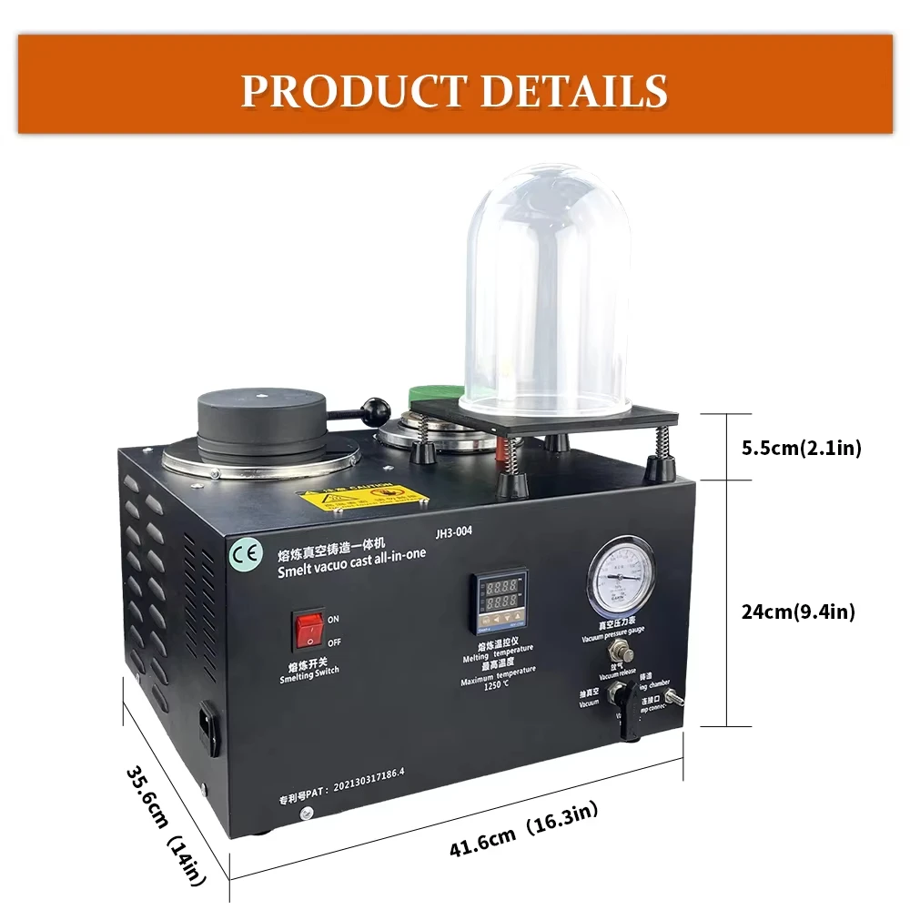 3d resin casting machine for Jewelry 3 in one for Lost Wax Cast Combination Gold Melting Furnace Gold Melting Machine Vacuum