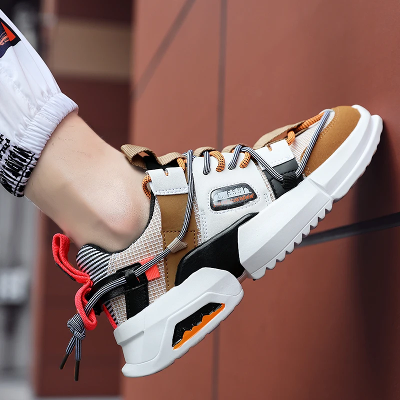 Модные теннисные кроссовки для бадминтона, увеличивающие рост, оптовая продажа, кожаная спортивная мужская повседневная обувь