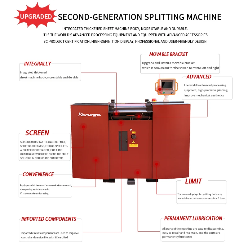 K420RC Band knife Leather Splitting Machine Manufacturer Shoemaking Machines Leather Production Machinery