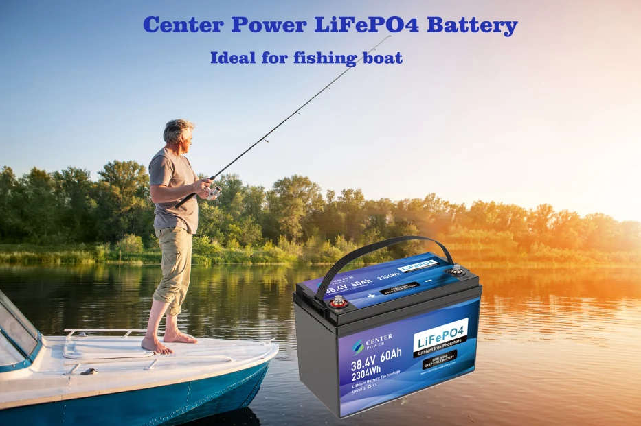 Center Power Trolling Motor Marine Application Fishing Boat Reel 12V 24V 36V 60Ah Marine Deep Cycle Batteries