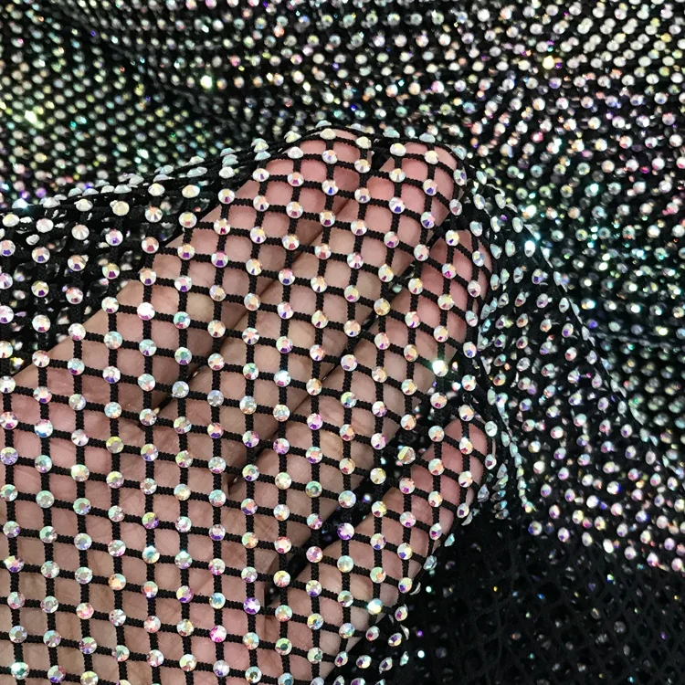 
High Quality Crystal Rhinestone Sheet Wholesale Hotfix crystal Net crystal Mesh 