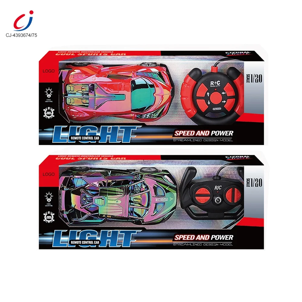 Chengji high speed rc light remote control cars 4x4 working colorful spray lights 1/20 vehicle rc scale model car