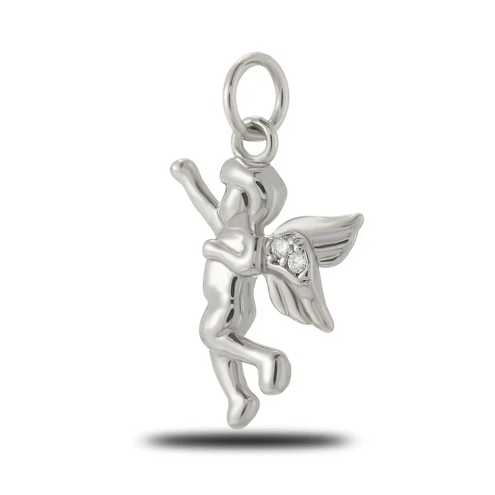 Pave Pendant Horseshoes Gold Plated Rectangle Pendant Necklaces Angle Charm Bracelet Charms For Jewelry Making Copper Charm