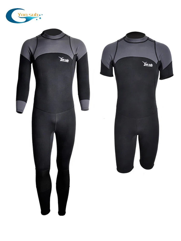 Professional 3mm Long Sleeve Waterproof One Piece Diving suit Neoprene Wetsuit with Back Zipper for Adult