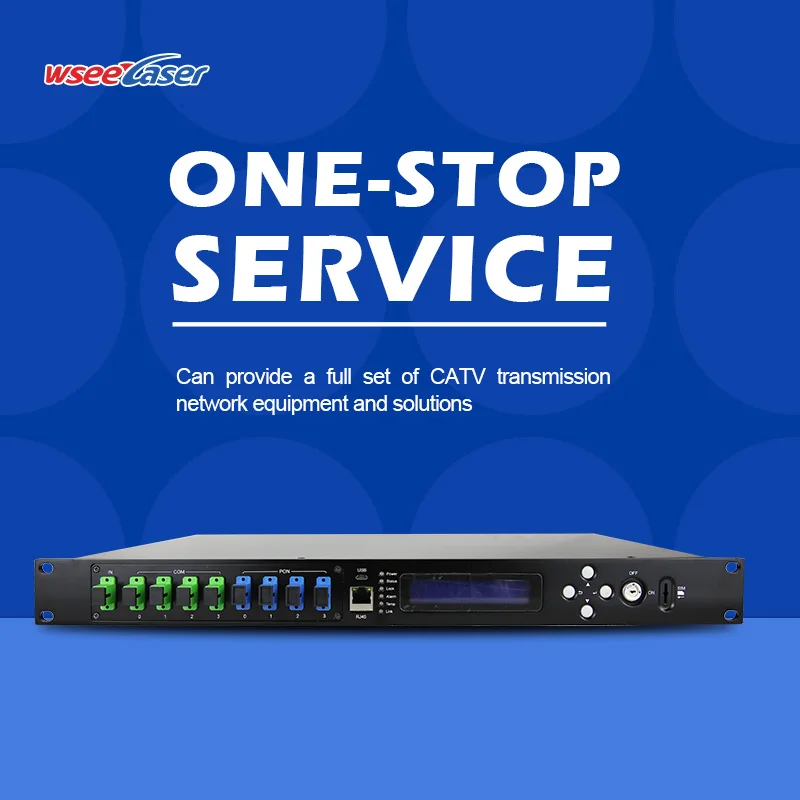 CATV 1550nm FTTH GPON WDM EDFA 8 16 32 Port 19dBm Fiber Optical Amplifier EDFA