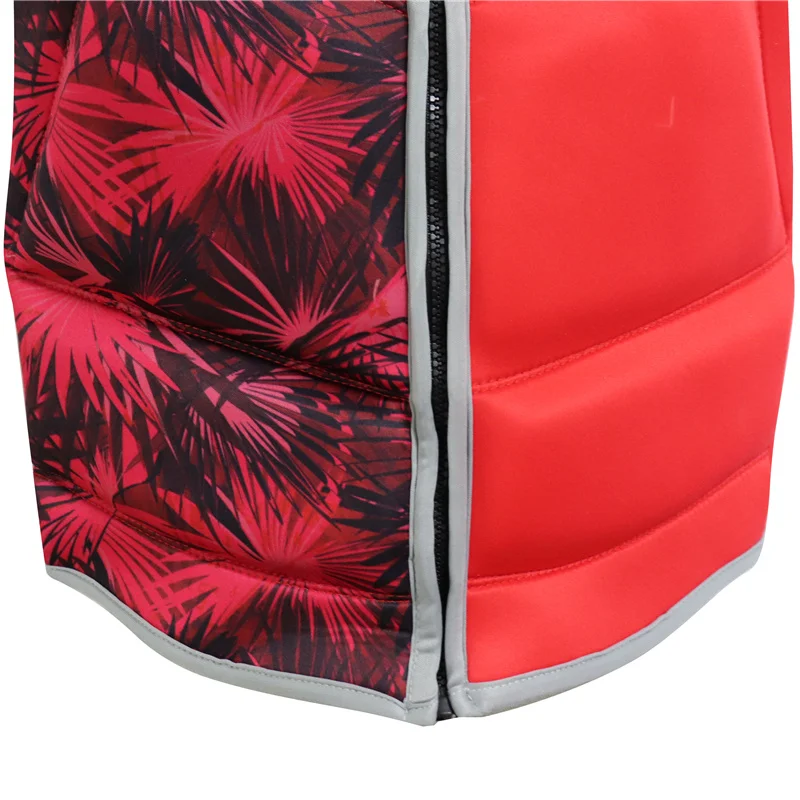 JIURAN Wholesale Fashion Red Life Jacket neoprene swim adult life vest jacket