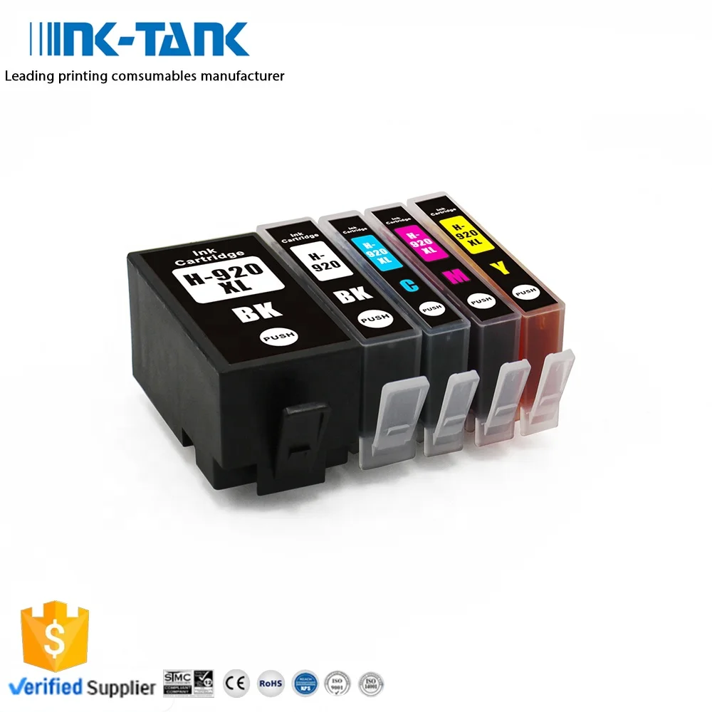 INK-TANK 920 XL 920XL Премиум Совместимость Цветной струйный картридж с чернилами для принтера HP Officejet 6500 6000 6500A 7500A