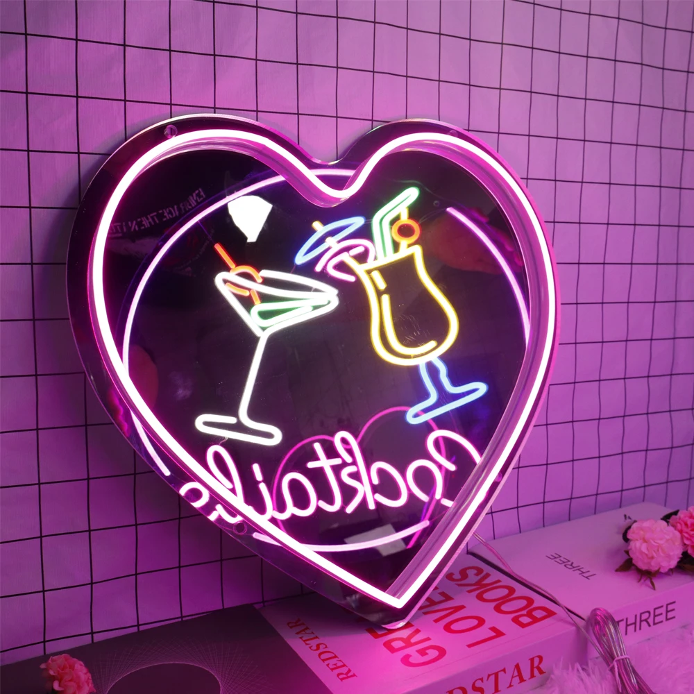 Wall-mounted Custom Neon Sign Letters lets dance Neon Sign Light