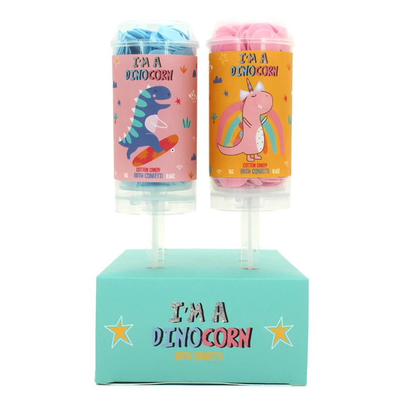 Wholesale Custom Label Flower Shaped Soap petals Bath Confetti Push Pop Popper For Kids