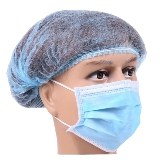 Non woven cap Medical Nonwoven Disposable  caps surgical head caps