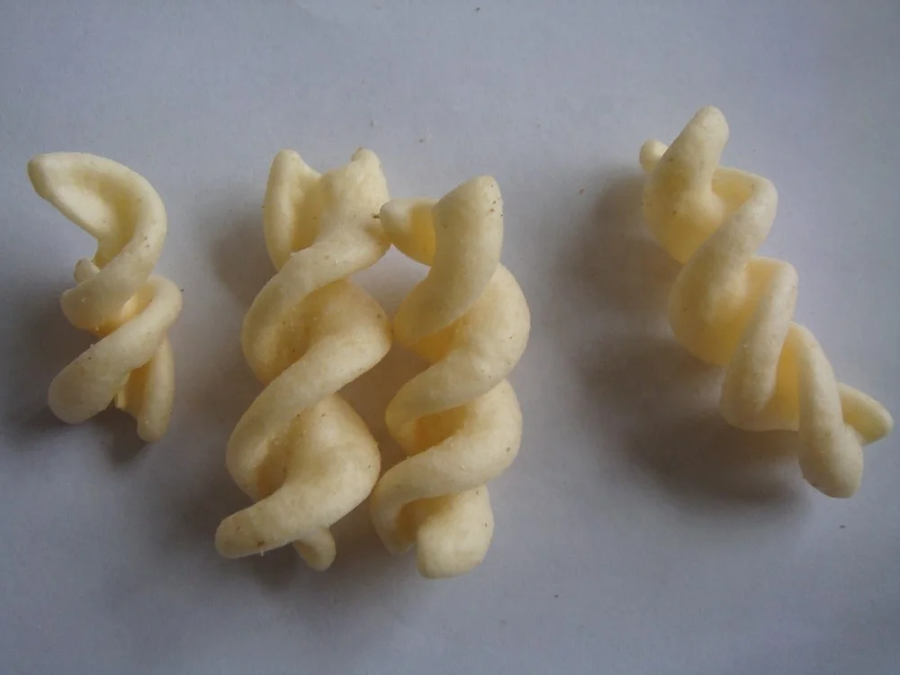 single screw extruder fried pellet chips snack food machine