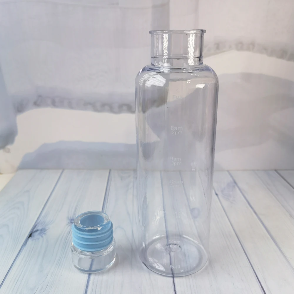 Лидер продаж прозрачная пластиковая бутылка для воды Спортивная без BPA герметичная с молоком и фруктами