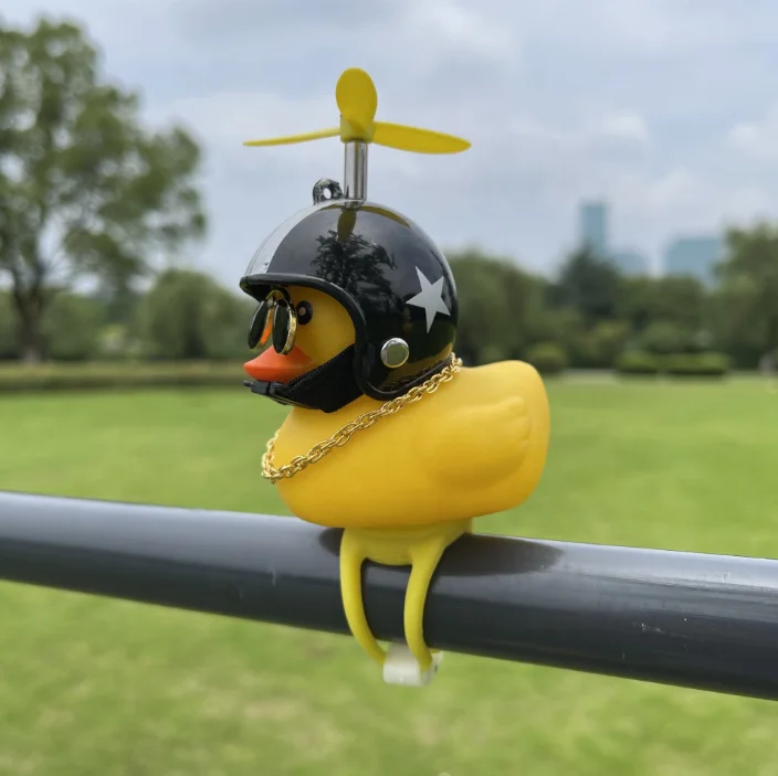 Manufacturers New Car Small Yellow Duck Creative Bamboo Dragonfly Broken Wind Duck Jewelry Car Ornament Social Duck