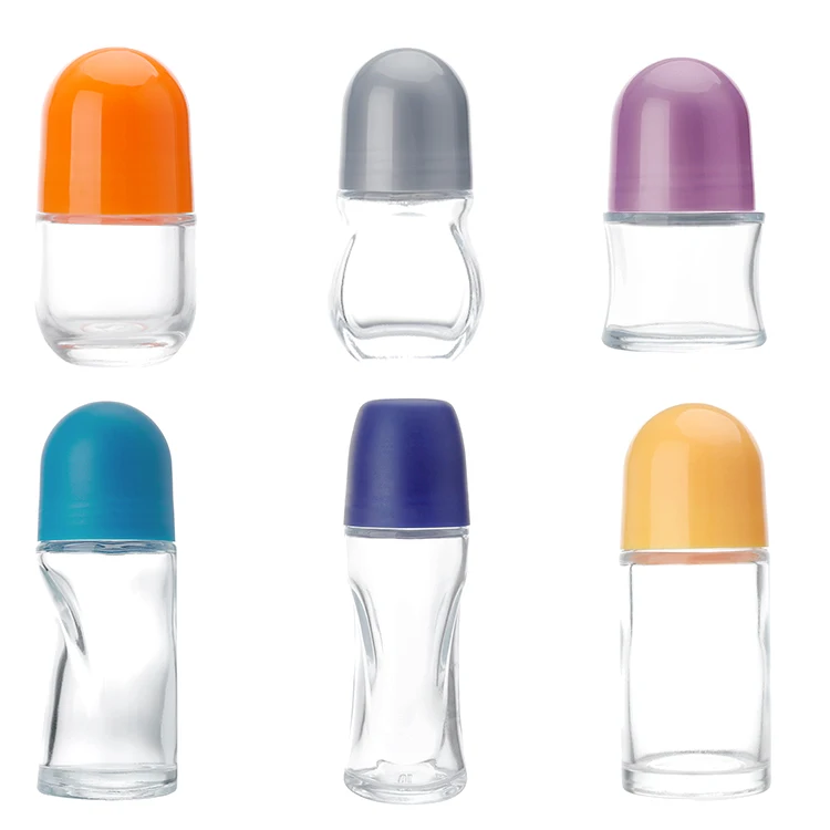 Antiperspirant desodorante em garrafa deodorant roll on bottle glass,glass bottle roll on,65ml clear roll on deodorant bottle