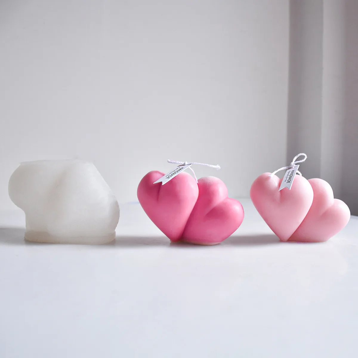 3D Love Candle Mold DIY Heart Soap Decorative Silicone Mold Creative Chocolate Ice Block Mold