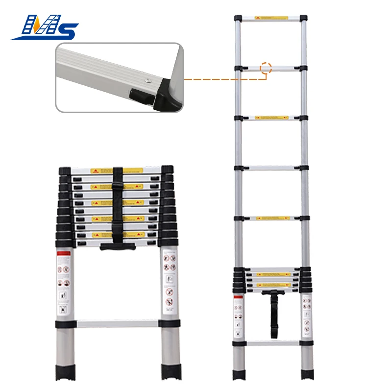 Telescopic aluminum straight folding multi purpose family use ladder foldable modern stairs
