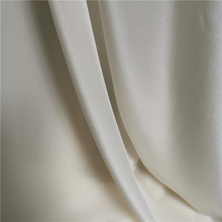 
Plain Dyed White Bridal Fabric Silk Crepe Fabric 12MM Crepe De Chine Pure Silk Fabric 