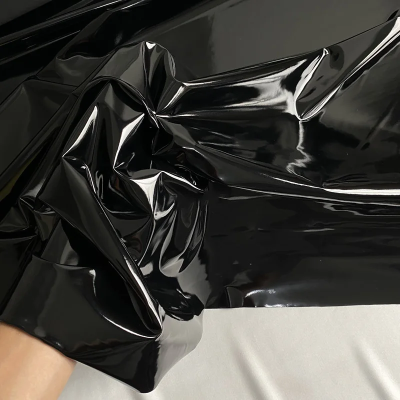 4 way stretch PU mirror plastic fabric vinyl for women garment