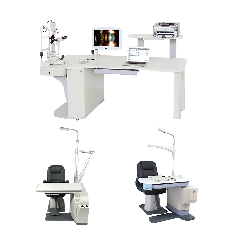 Eye Tester visual acuity examination apparatus ophthalmic refraction chair unit with Phoropter Arm unit ophthalmic examination