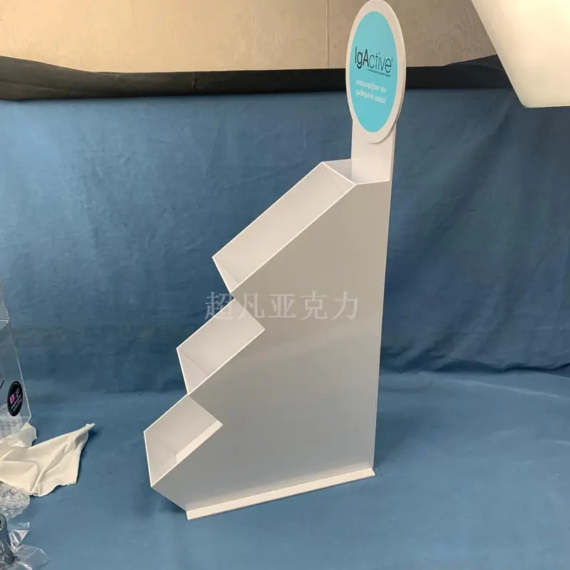 Custom Plexiglass Tablets Stand Medicine Rack Drug Holder 3 Tier Acrylic Display Stand For Pharmacy