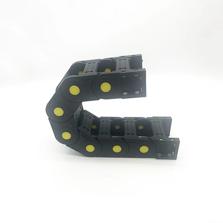 Black Plastic Cable Wire Carrier Drag Chain Length for CNC with End Connectors