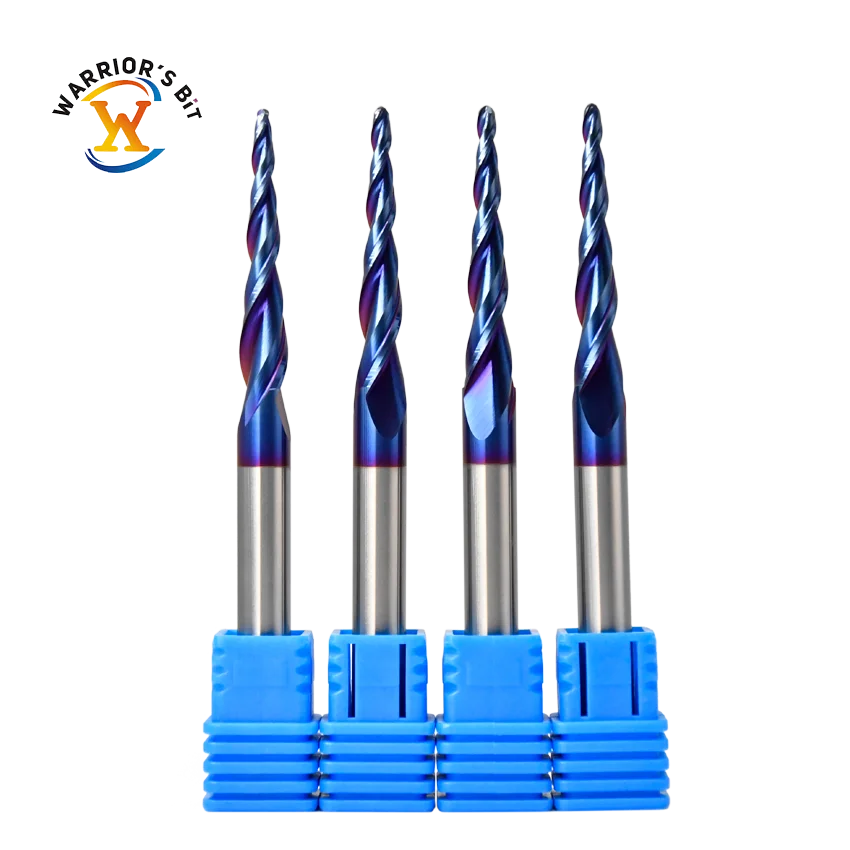 Coated 6mm Shank CNC Router Bits Cemented Carbide End Mill for Wood Engraving Tin/Altin Coating OEM Support