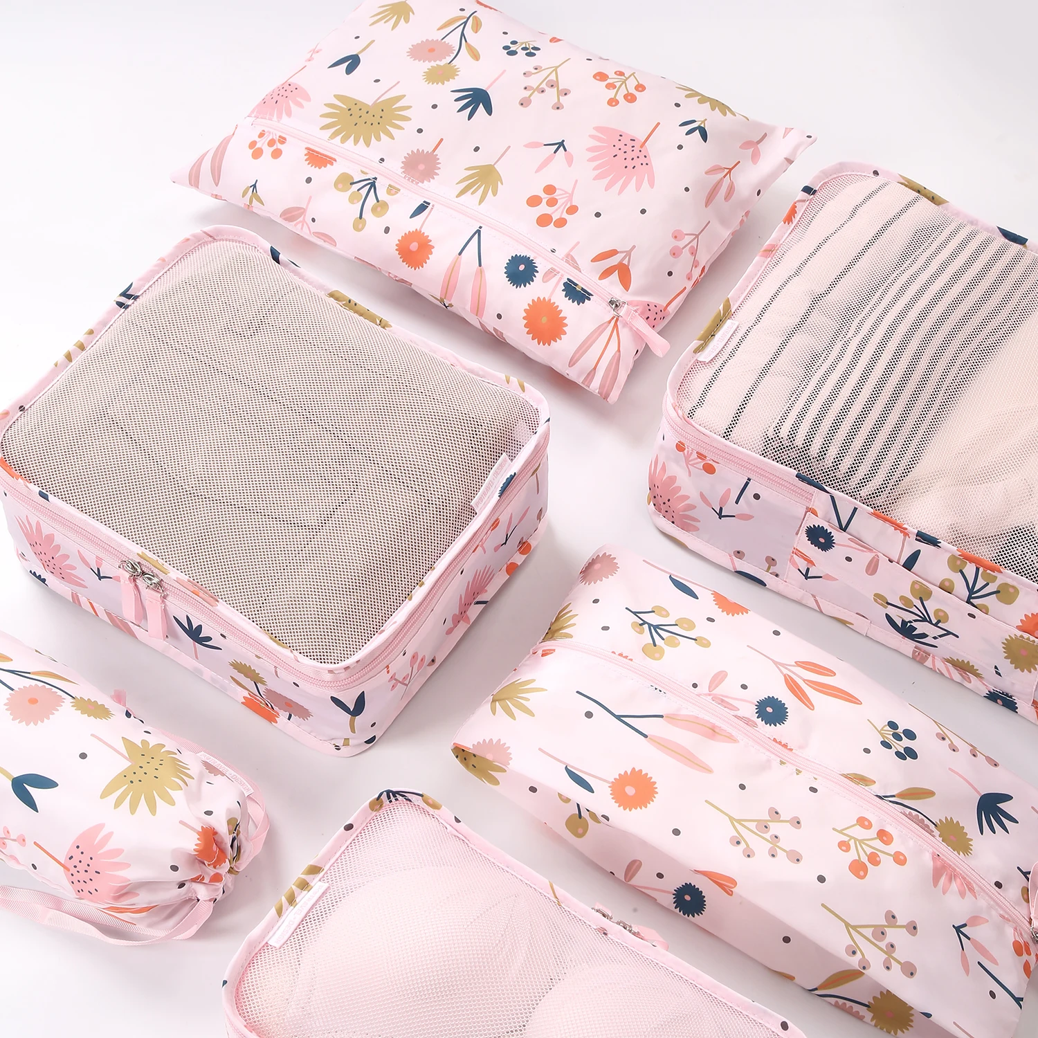 Wholesale high quality P.travel Travel Luggage bag Organizer 6 Pcs Packing Cubes Storage bag