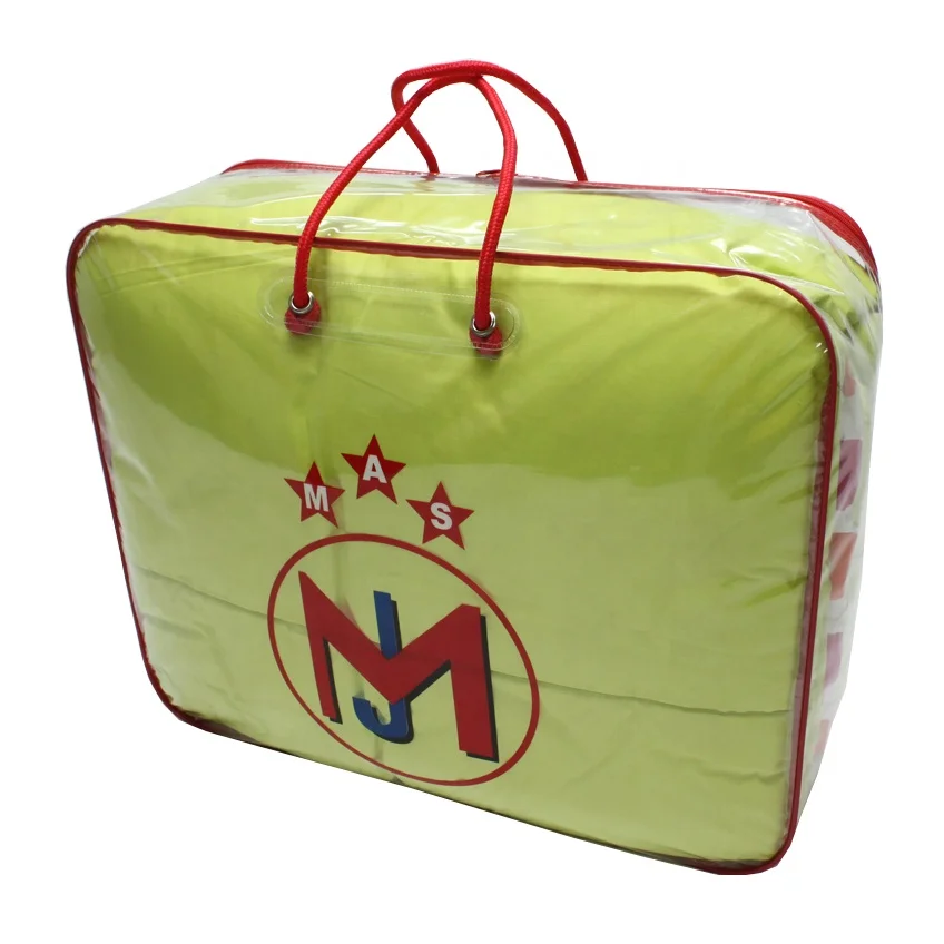 
Clear soft plastic pvc zipper bag packaging with steel wire 