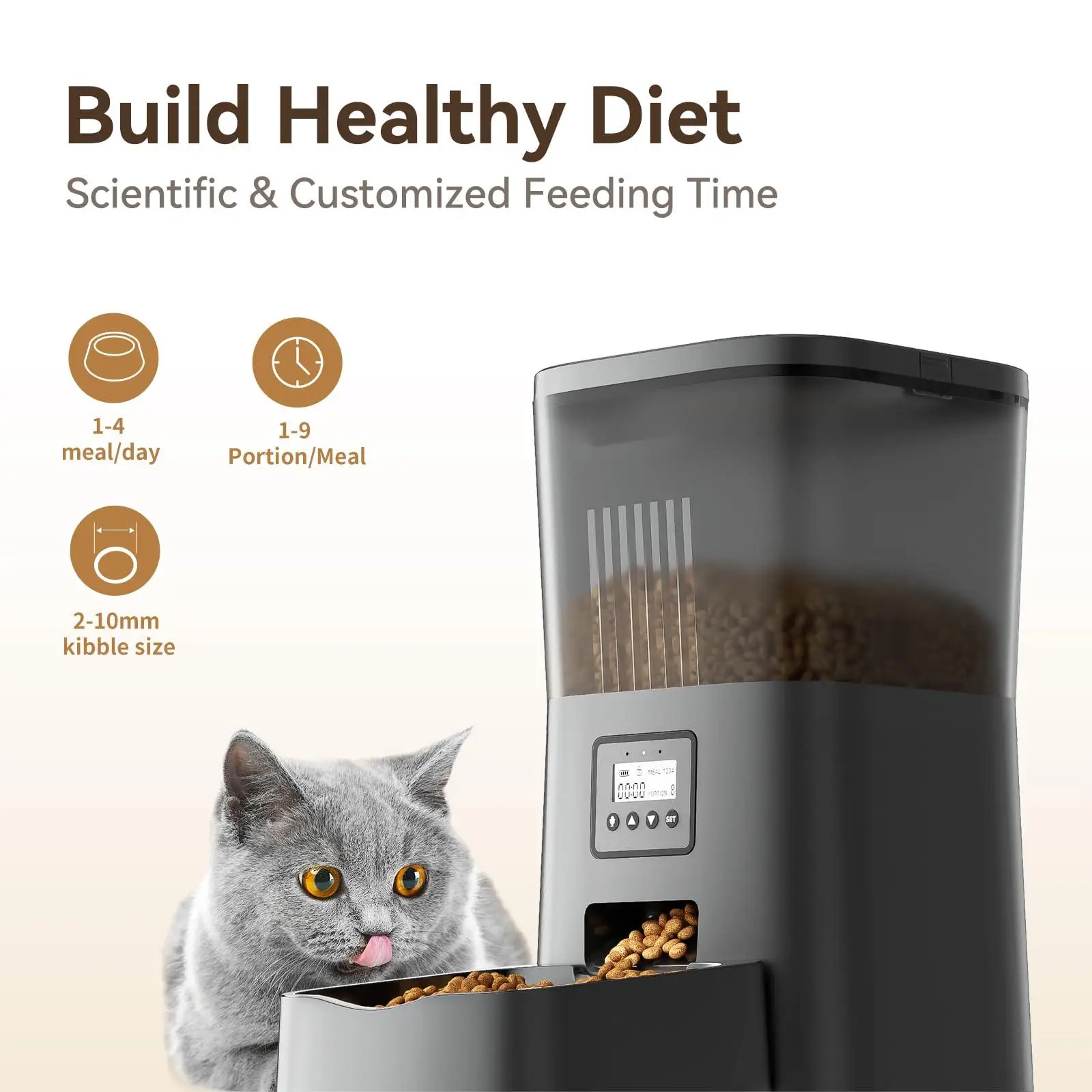 Best Selling Trending Dropshipping Automatic Dog Feeder Timer Auto Pet Cat Dry Food Dispenser With Clog