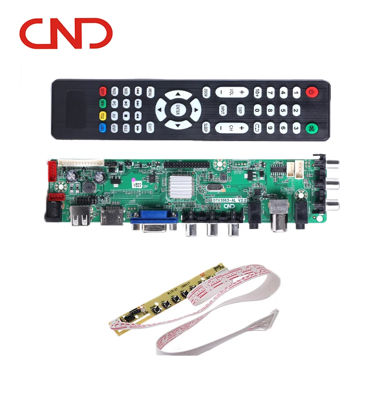 CND Universal lcd led tv main board 32 inch with multi-resolution choice by jumper setting