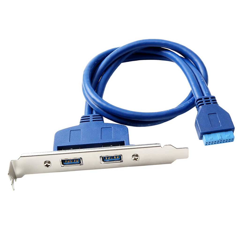 2 порта USB 3 0 женская задняя панель к материнской плате 20-контактный разъем Кабельный адаптер со слотом