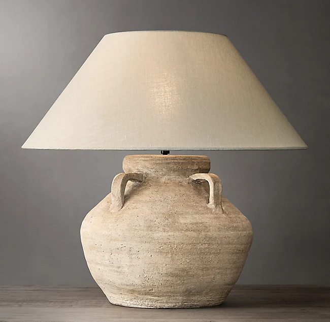 American creative personality B&B hotel wind table lamp Chinese natural wind pottery flower model room sales office desk lamps