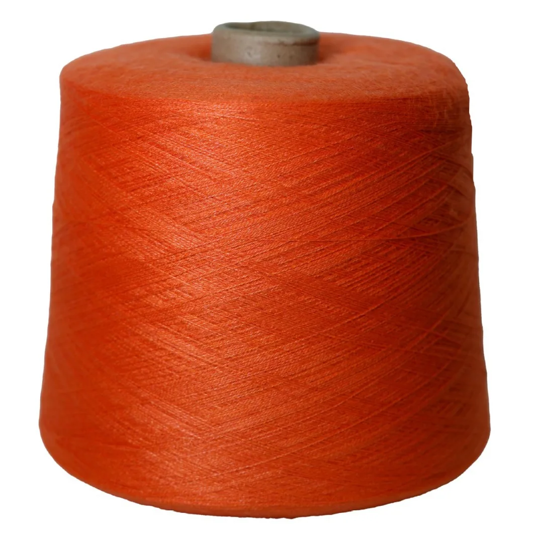 Acrylic Blended Polyester Viscose Bulky Cheap Price Cotton Core Spun Flax Cone Knitting Thick Super Chunky Blended Yarn