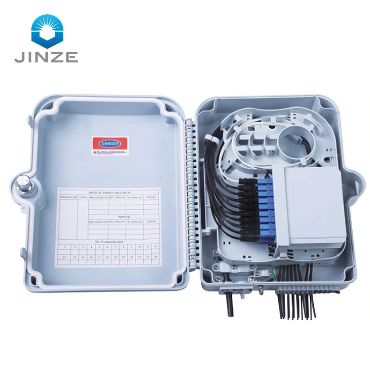 Factory supply high quality PC ABS 16 core fiber optic distribution box 24 core ftth box Fiber box