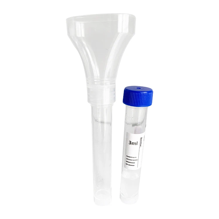 2021 popular medical product disposable Saliva test kit with funnel Tube