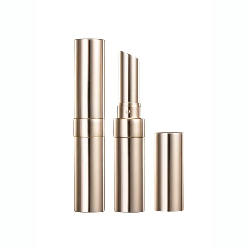 HUIHO New Style Gold Aluminum Metallic Cosmetics Packaging Lipstick Tubes Luxury Empty Lipstick Container
